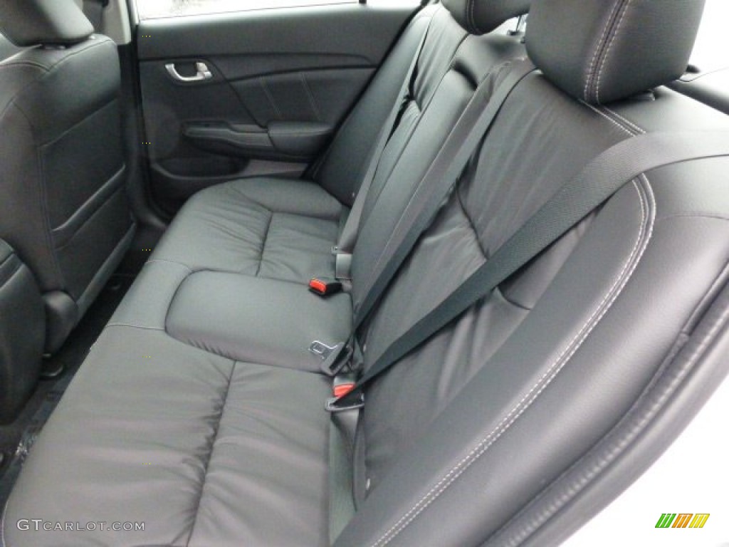 Black Interior 2013 Honda Civic EX-L Sedan Photo #77718798