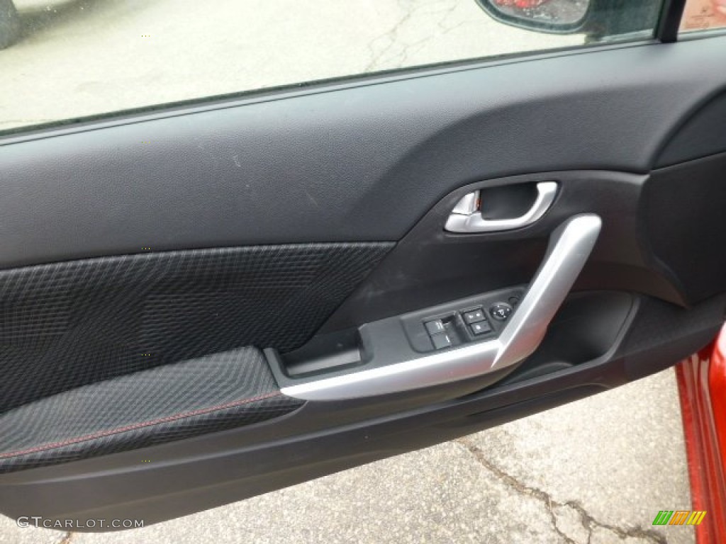 2013 Honda Civic Si Coupe Black Door Panel Photo #77719240