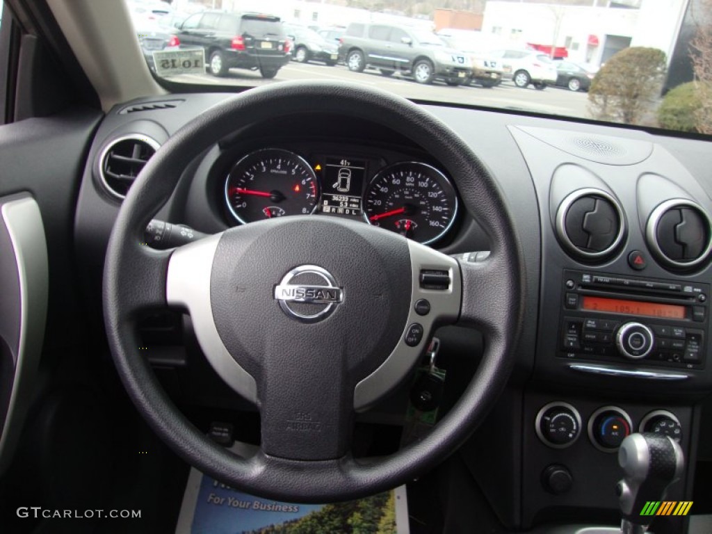 2011 Rogue S AWD - Gotham Gray Metallic / Black photo #13