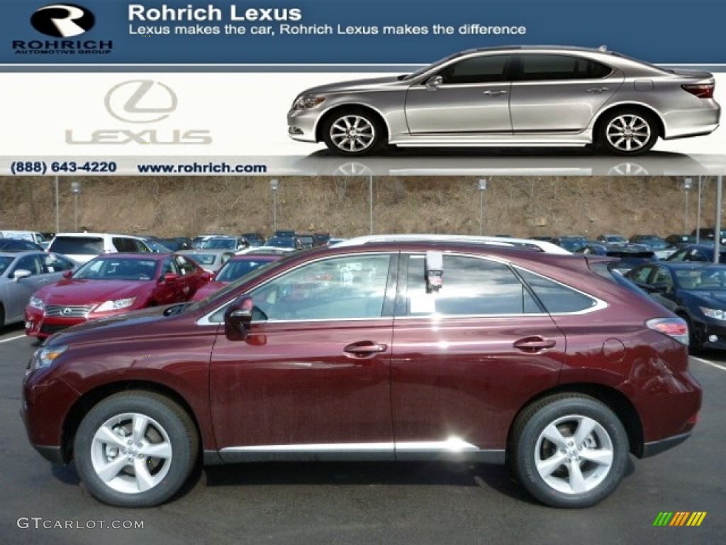 2013 RX 350 AWD - Claret Red Mica / Parchment/Espresso Birds Eye Maple photo #1