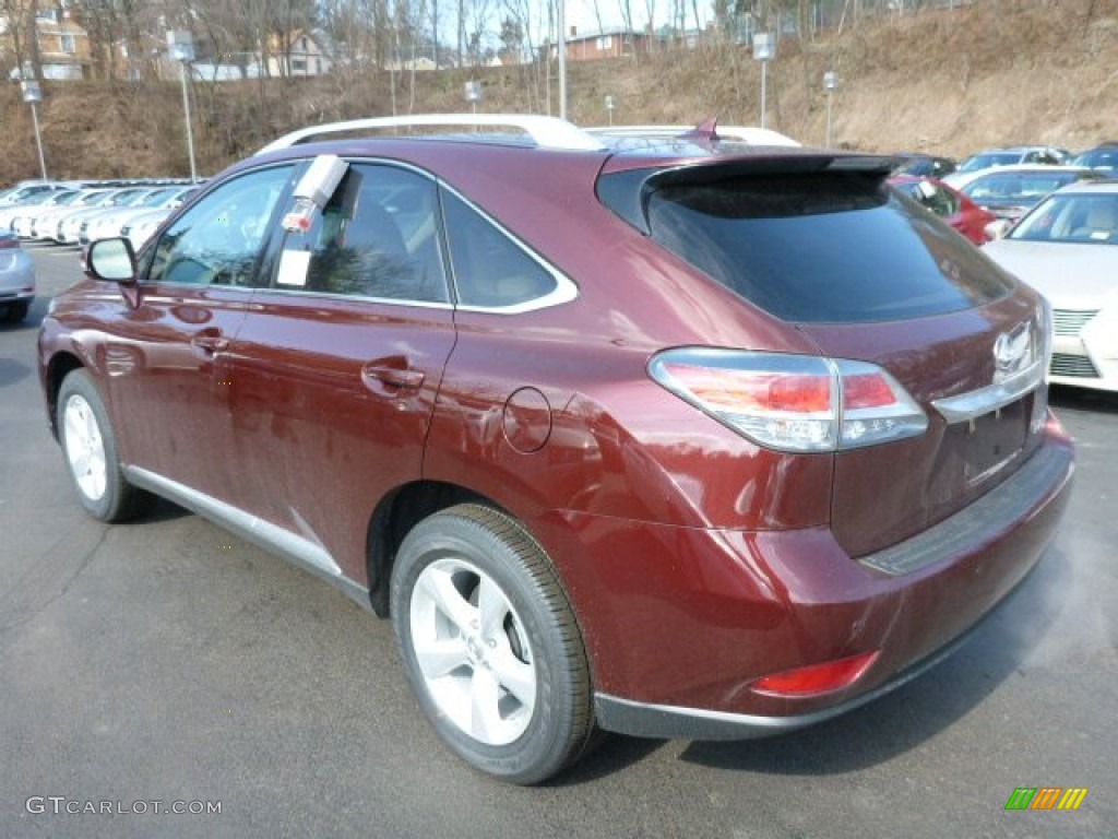 2013 RX 350 AWD - Claret Red Mica / Parchment/Espresso Birds Eye Maple photo #2