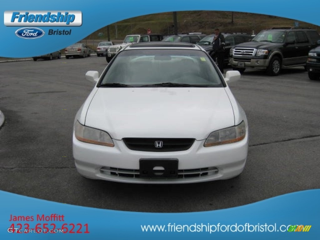 1999 Accord EX V6 Coupe - Taffeta White / Tan photo #3