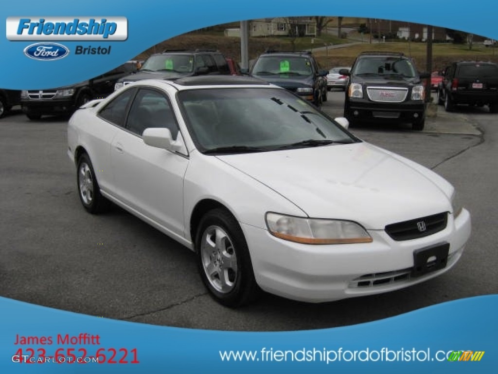1999 Accord EX V6 Coupe - Taffeta White / Tan photo #4