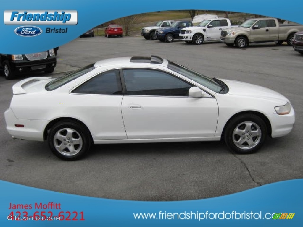 1999 Accord EX V6 Coupe - Taffeta White / Tan photo #5