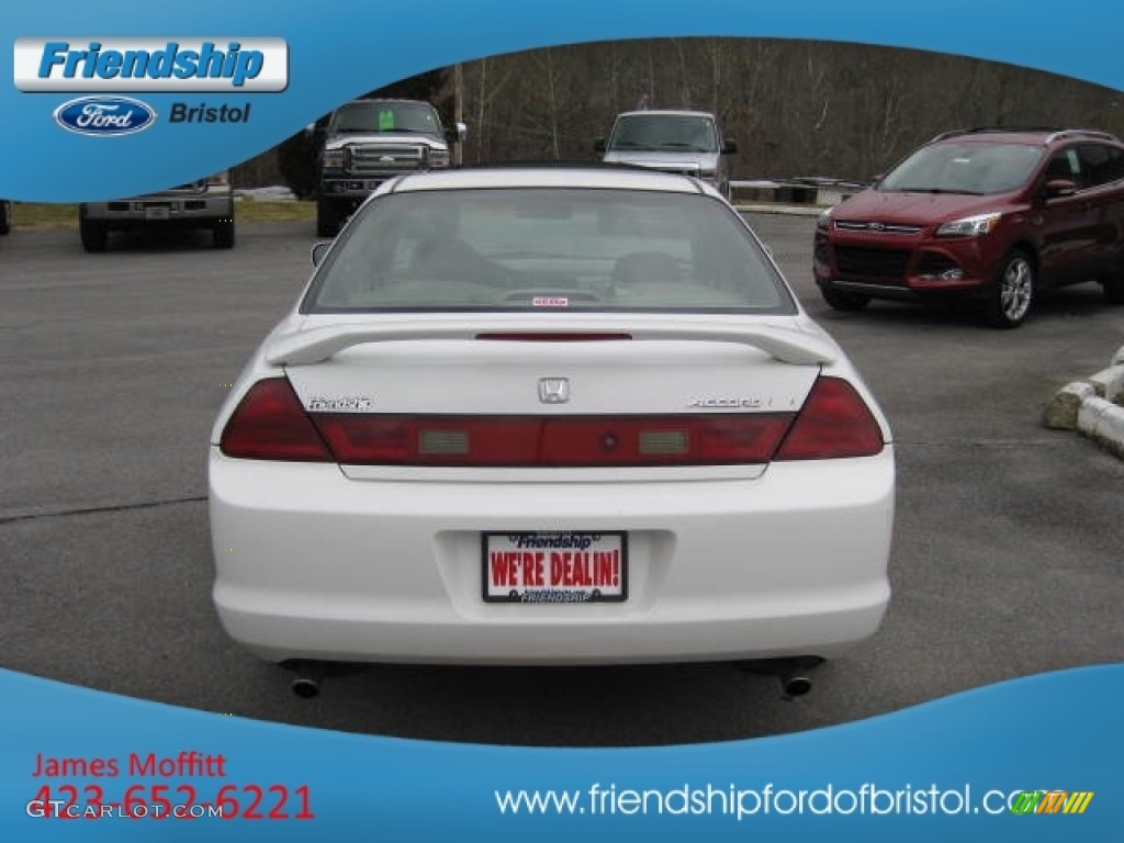 1999 Accord EX V6 Coupe - Taffeta White / Tan photo #7