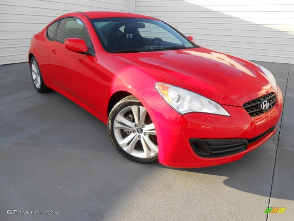 2011 Genesis Coupe 2.0T - Tsukuba Red / Black Cloth photo #1