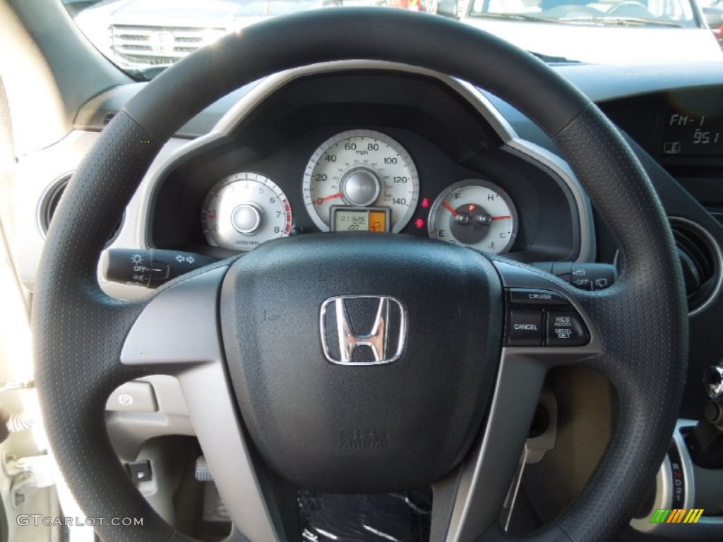 2011 Honda Pilot LX 4WD Gray Steering Wheel Photo #77728992