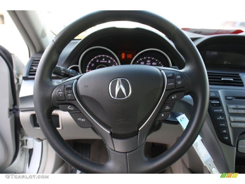 2010 Acura TL 3.5 Taupe Steering Wheel Photo #77729320