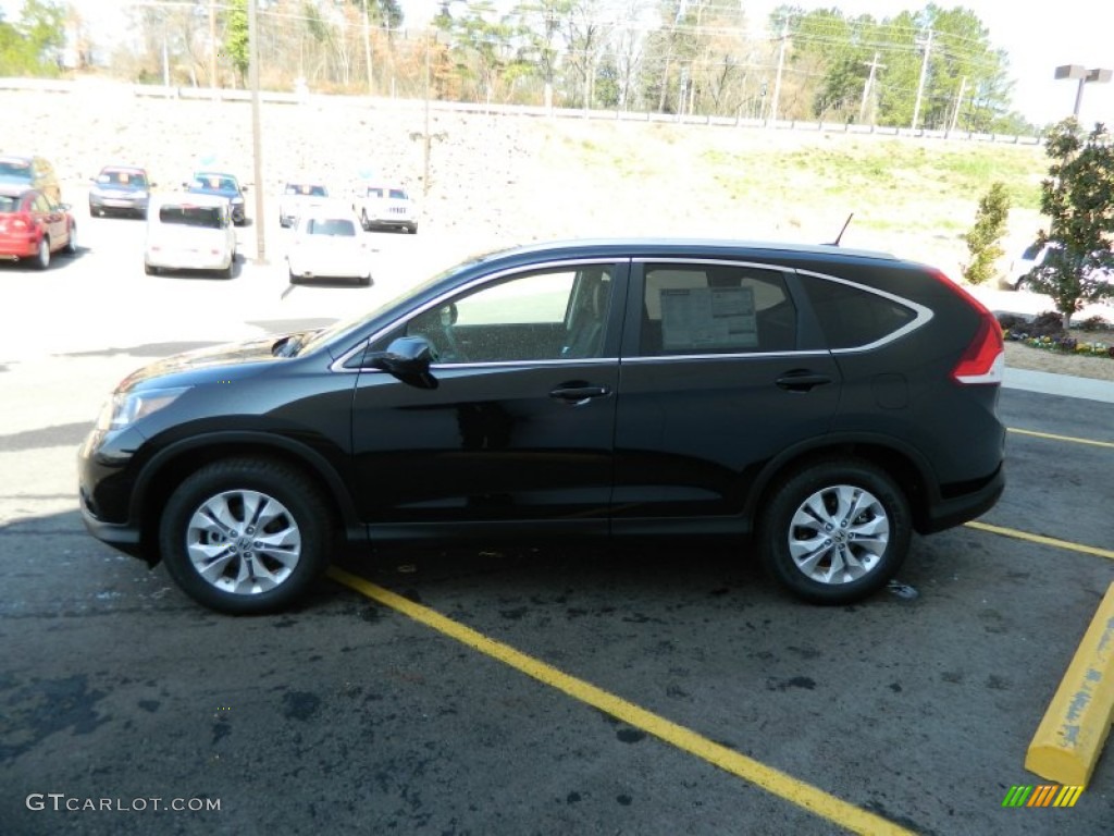 2013 CR-V EX-L - Crystal Black Pearl / Black photo #4