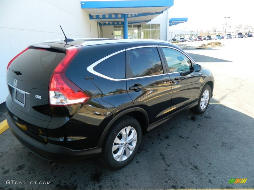 2013 CR-V EX-L - Crystal Black Pearl / Black photo #6