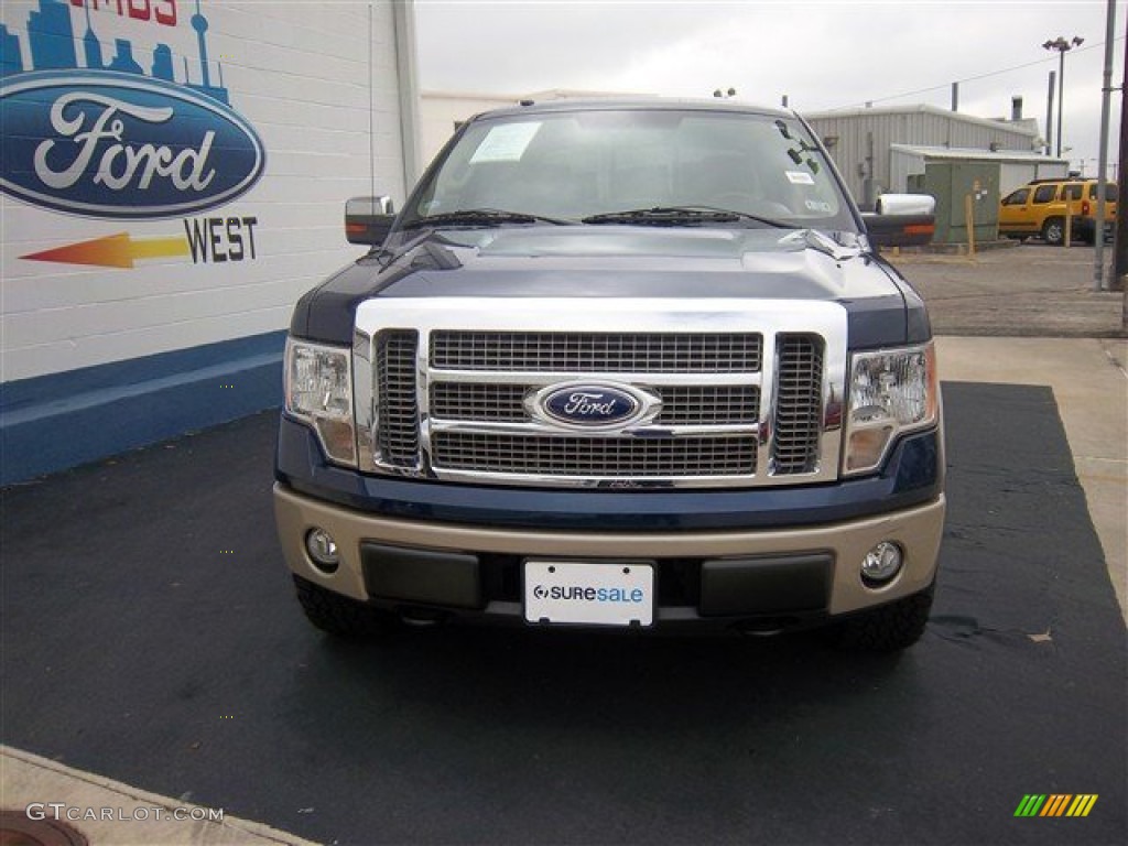 2009 F150 King Ranch SuperCrew 4x4 - Dark Blue Pearl Metallic / Chaparral Leather/Camel photo #2