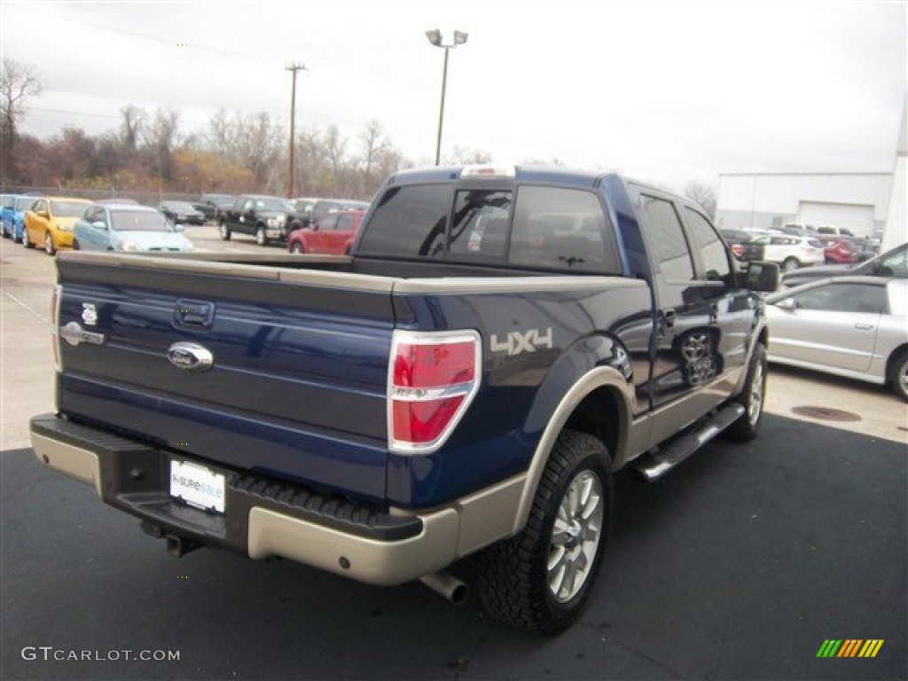 2009 F150 King Ranch SuperCrew 4x4 - Dark Blue Pearl Metallic / Chaparral Leather/Camel photo #8