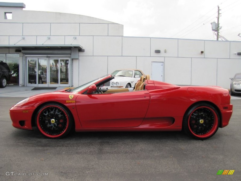 2004 360 Spider F1 - Red / Tan photo #13