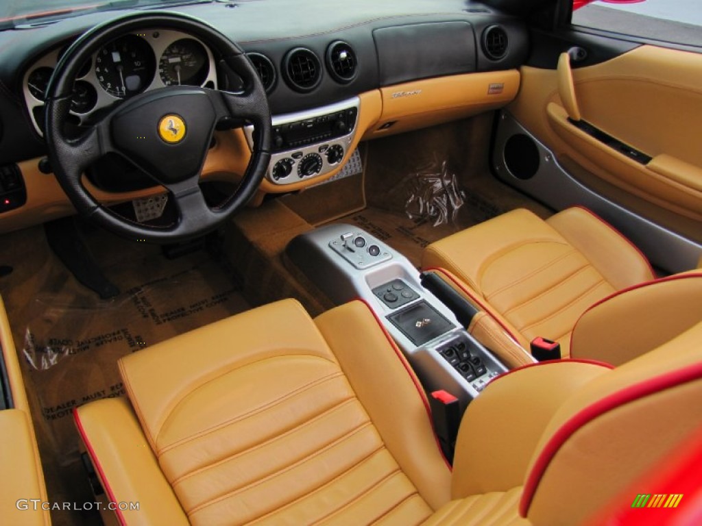 Tan Interior 2004 Ferrari 360 Spider F1 Photo #77733303
