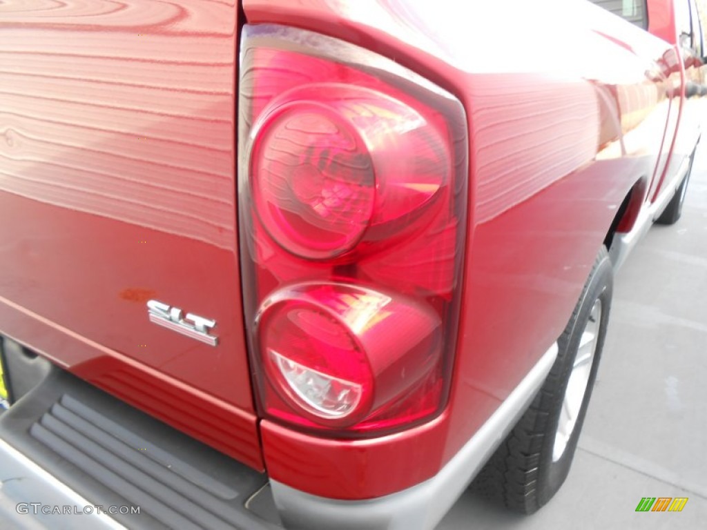 2007 Ram 1500 SLT Quad Cab - Inferno Red Crystal Pearl / Medium Slate Gray photo #22
