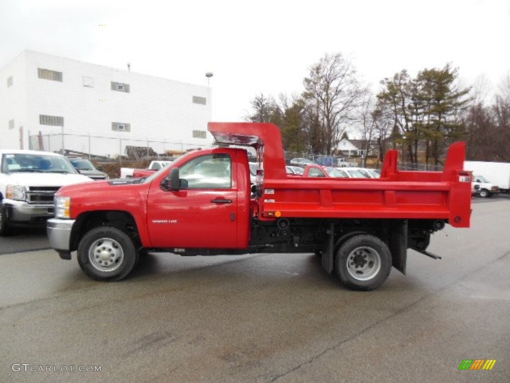 2013 Silverado 3500HD WT Regular Cab 4x4 Dump Truck - Victory Red / Dark Titanium photo #1