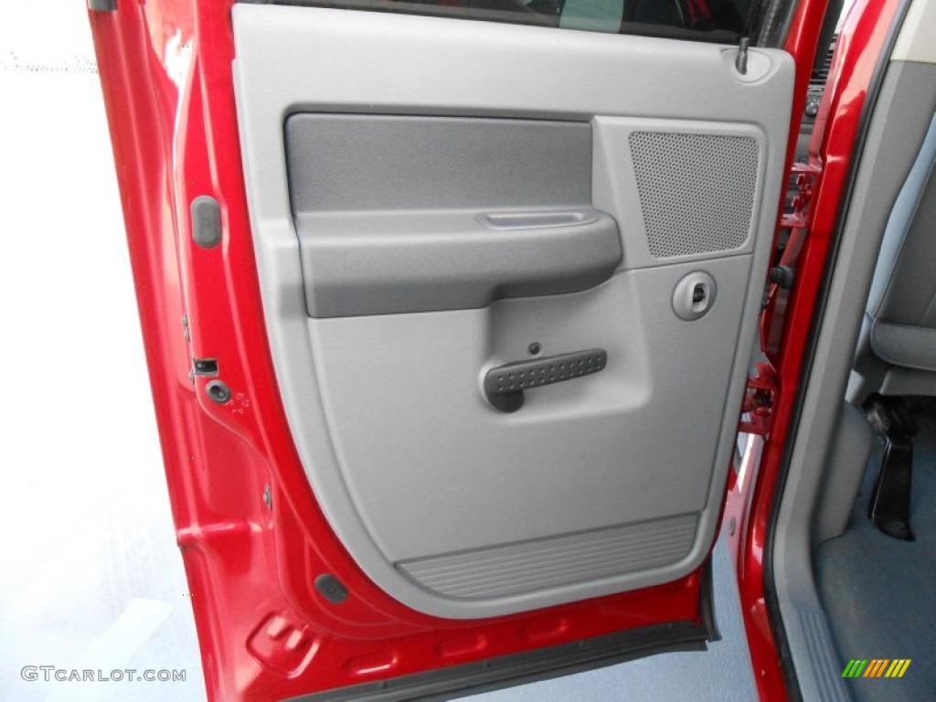 2007 Ram 1500 SLT Quad Cab - Inferno Red Crystal Pearl / Medium Slate Gray photo #36
