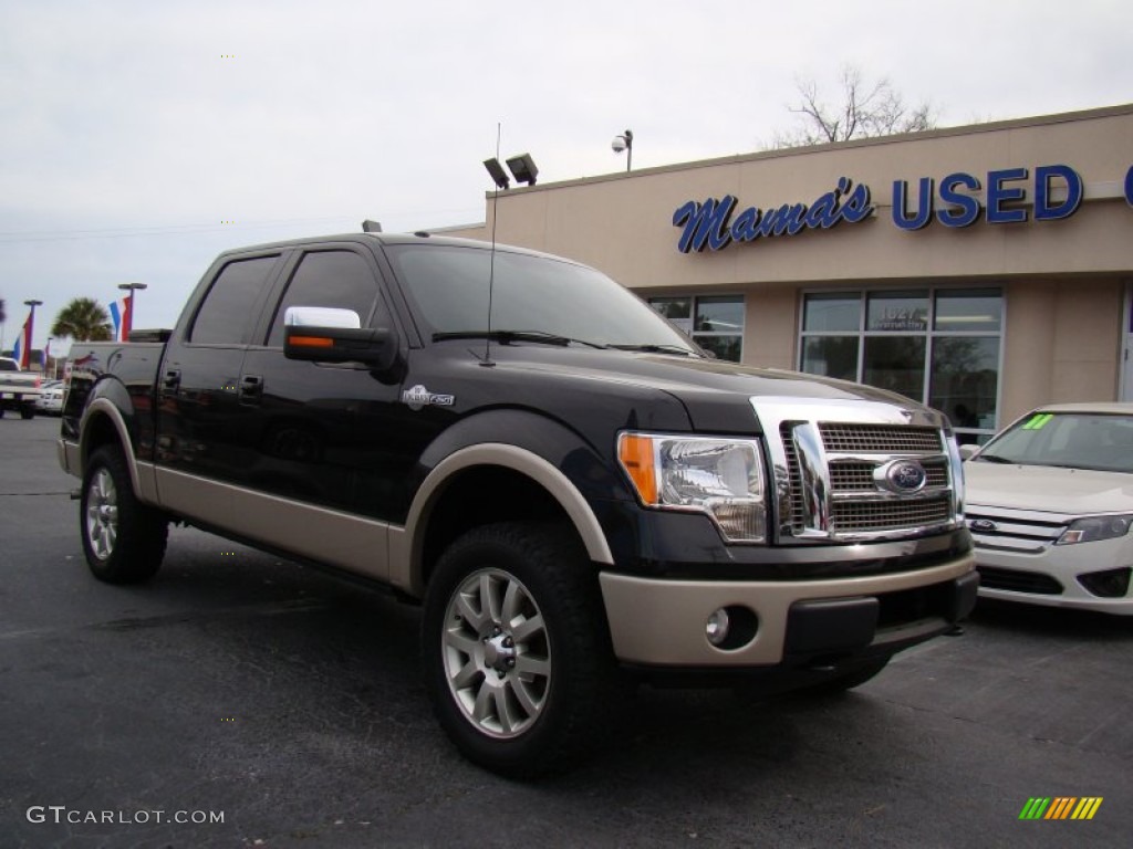 2010 F150 King Ranch SuperCrew 4x4 - Tuxedo Black / Chapparal Leather photo #2