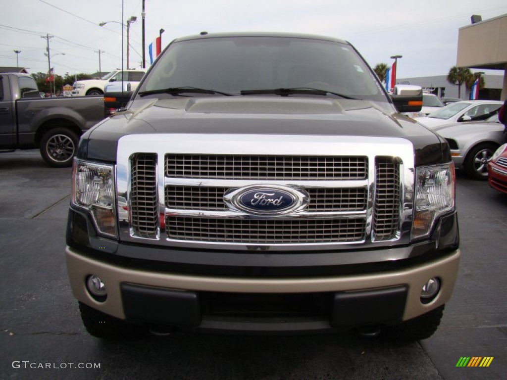 2010 F150 King Ranch SuperCrew 4x4 - Tuxedo Black / Chapparal Leather photo #3