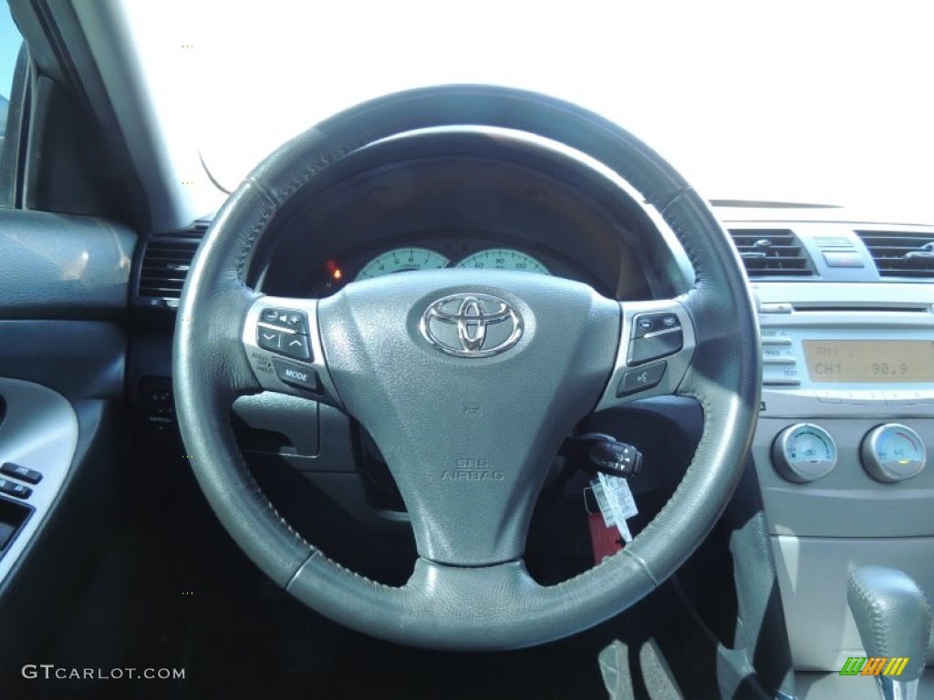2009 Toyota Camry SE V6 Charcoal Steering Wheel Photo #77734528