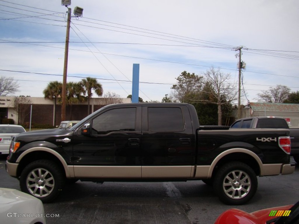 2010 F150 King Ranch SuperCrew 4x4 - Tuxedo Black / Chapparal Leather photo #5