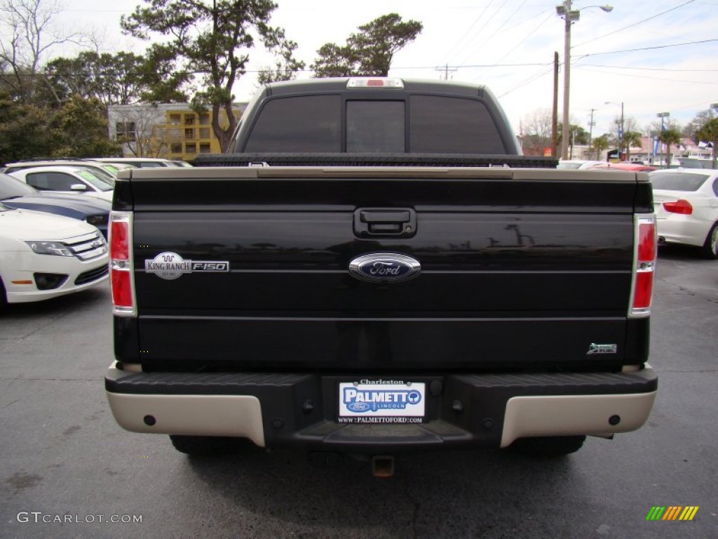 2010 F150 King Ranch SuperCrew 4x4 - Tuxedo Black / Chapparal Leather photo #7