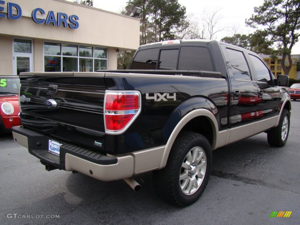 2010 F150 King Ranch SuperCrew 4x4 - Tuxedo Black / Chapparal Leather photo #8