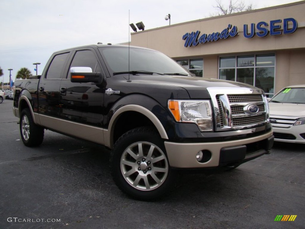 2010 F150 King Ranch SuperCrew 4x4 - Tuxedo Black / Chapparal Leather photo #30