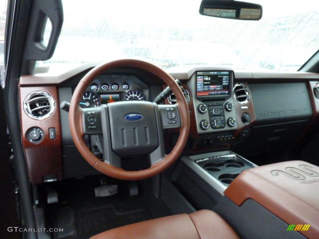 2013 Ford F350 Super Duty King Ranch Crew Cab 4x4 King Ranch Chaparral Leather/Adobe Trim Dashboard Photo #77736693