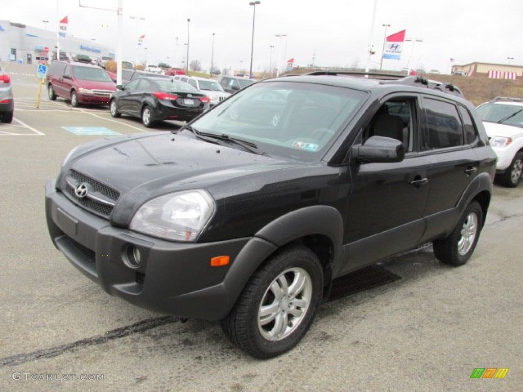 Obsidian Black 2008 Hyundai Tucson SE Exterior Photo #77737321