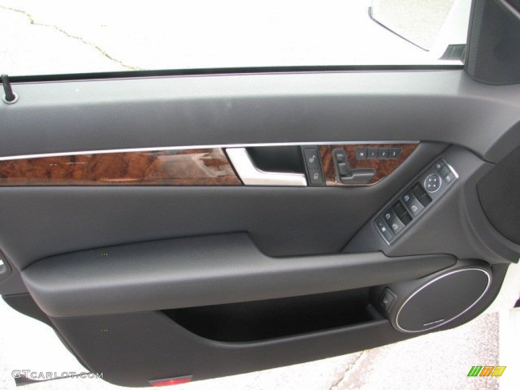 2012 Mercedes-Benz C 300 Sport 4Matic Black Door Panel Photo #77737821