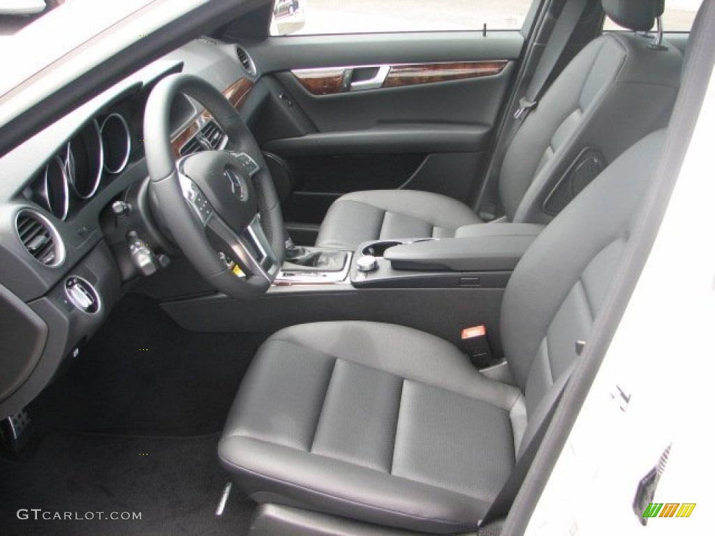 Black Interior 2012 Mercedes-Benz C 300 Sport 4Matic Photo #77737842