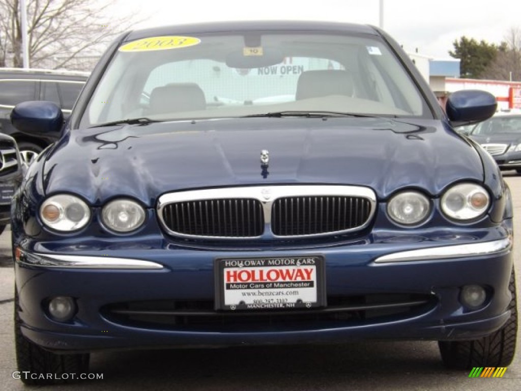 2003 X-Type 3.0 - Pacific Blue Metallic / Ivory photo #2