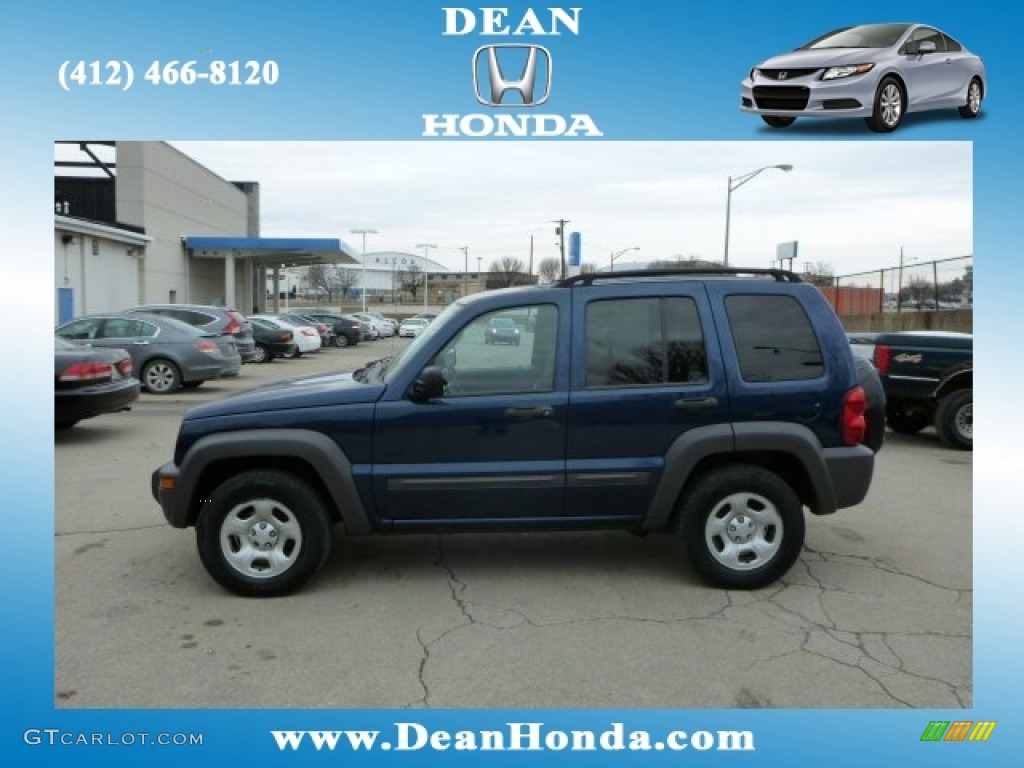 2003 Liberty Sport 4x4 - Patriot Blue Pearl / Dark Slate Gray photo #1