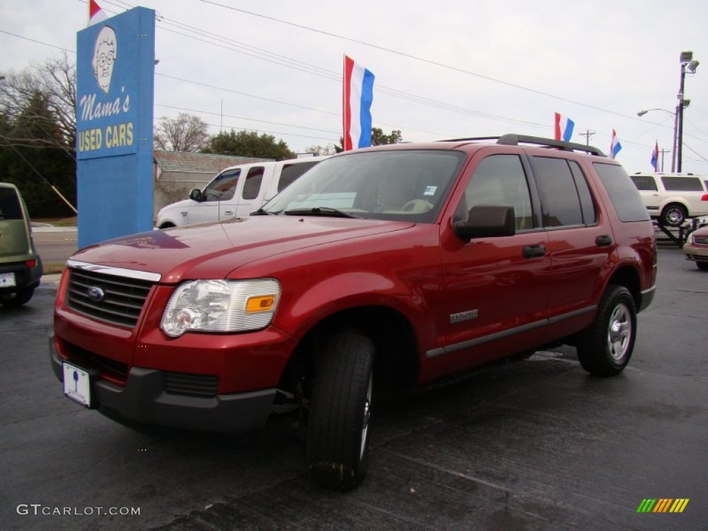 2006 Explorer XLS - Redfire Metallic / Camel photo #27