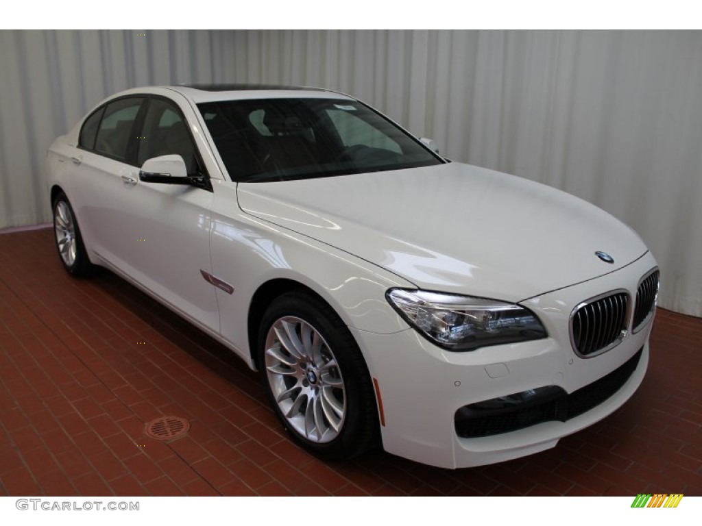 2013 7 Series 740i Sedan - Alpine White / Saddle/Black photo #1