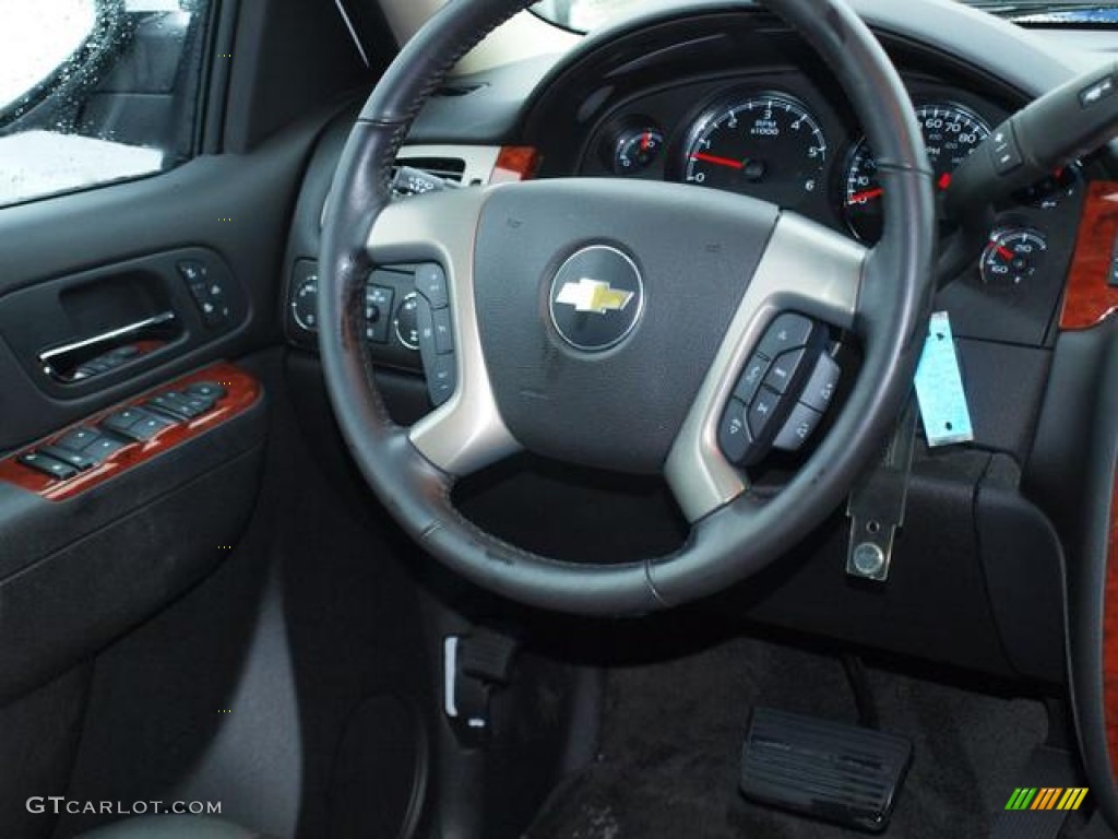 2013 Chevrolet Tahoe LT 4x4 Ebony Steering Wheel Photo #77740981