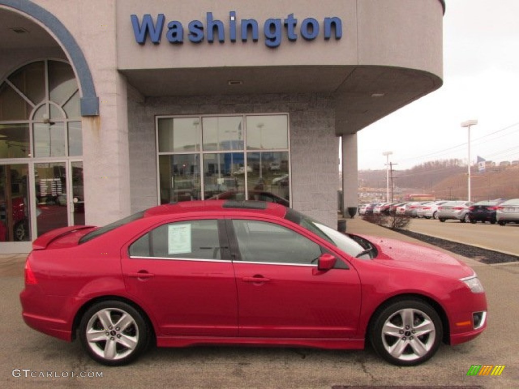 2010 Fusion Sport - Sangria Red Metallic / Charcoal Black/Sport Red photo #2