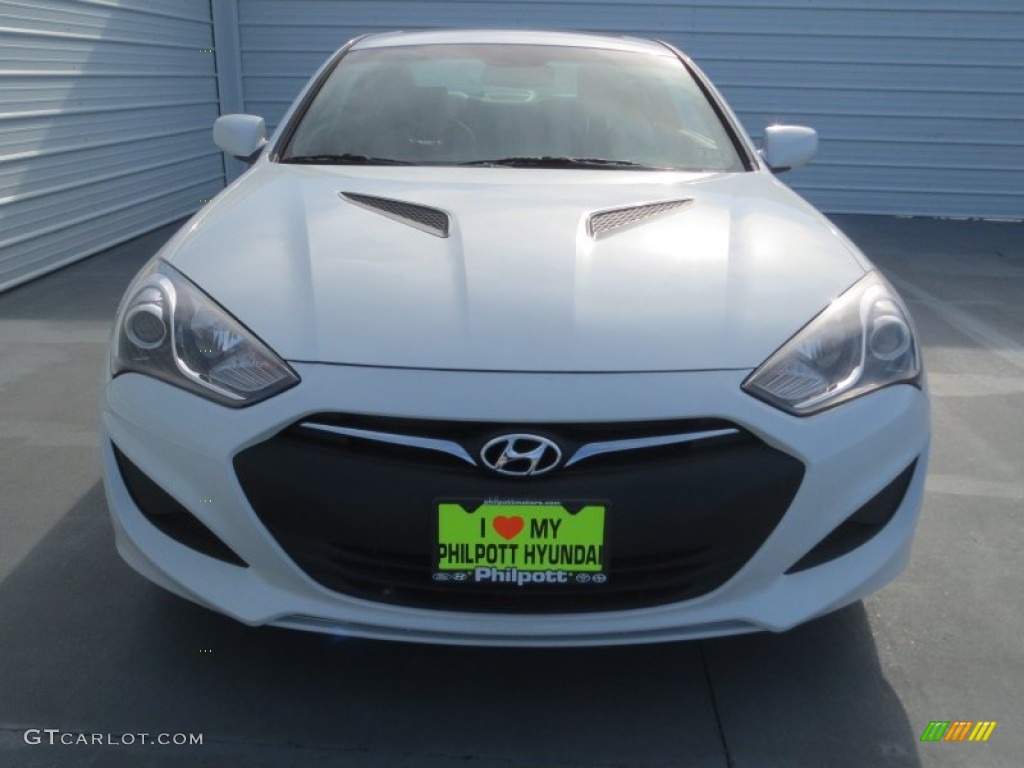 2013 Genesis Coupe 2.0T Premium - White Satin Pearl / Gray Leather/Gray Cloth photo #8