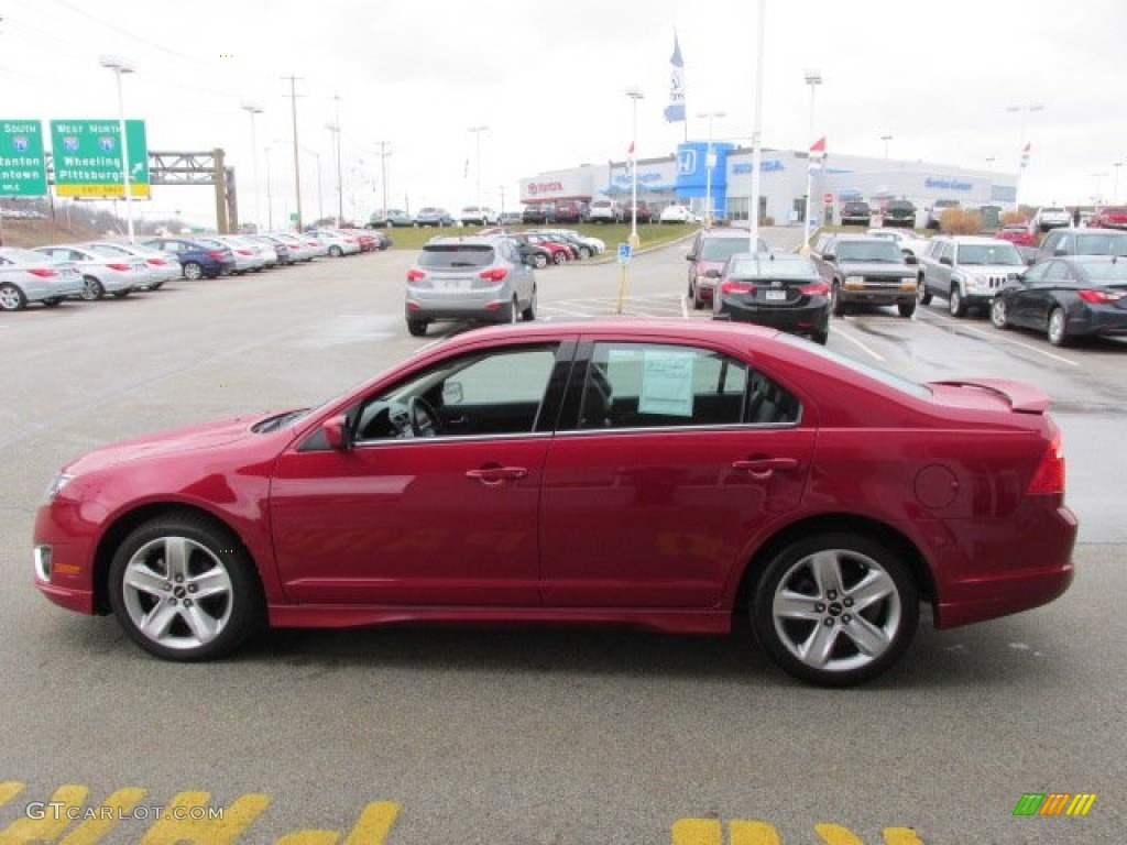 2010 Fusion Sport - Sangria Red Metallic / Charcoal Black/Sport Red photo #7