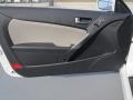 2013 Hyundai Genesis Coupe Gray Leather/Gray Cloth Interior Door Panel Photo