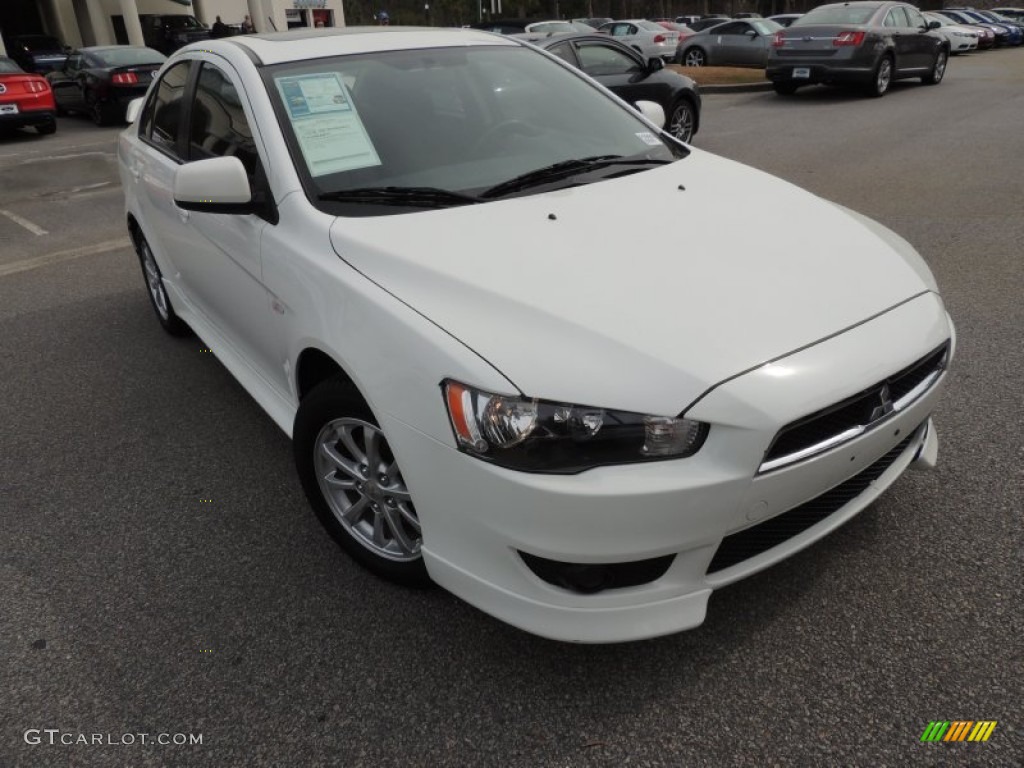 2010 Lancer ES - Wicked White Metallic / Black photo #1