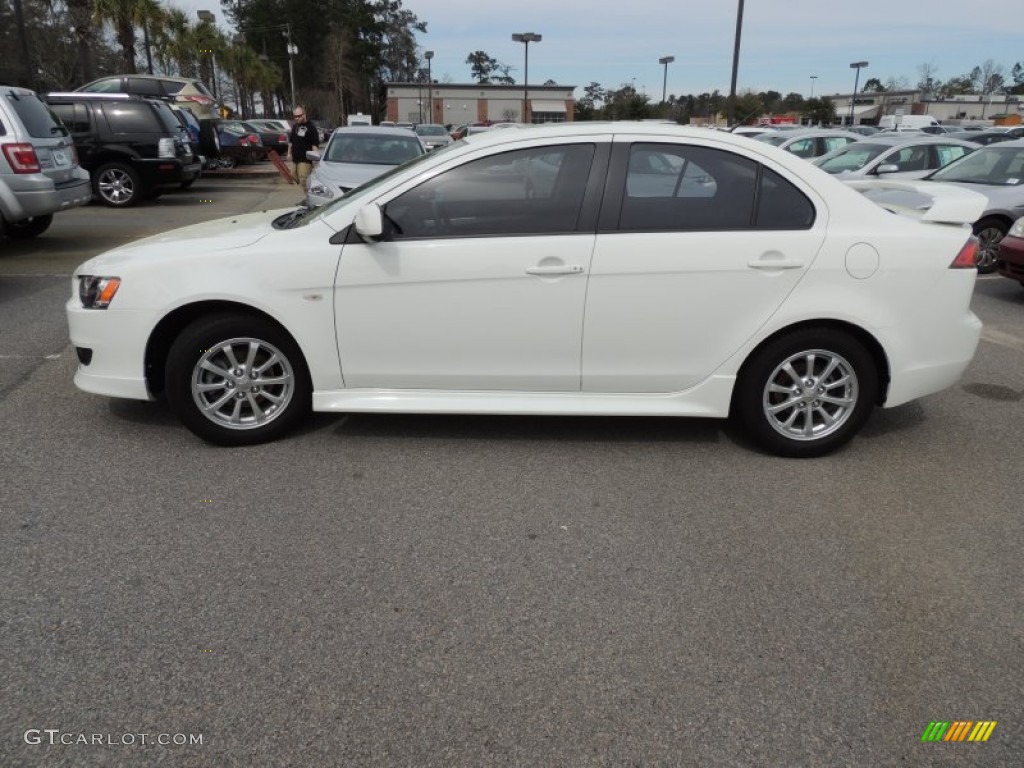 Wicked White Metallic 2010 Mitsubishi Lancer ES Exterior Photo #77741353