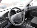 2010 Hyundai Accent Black Interior Steering Wheel Photo