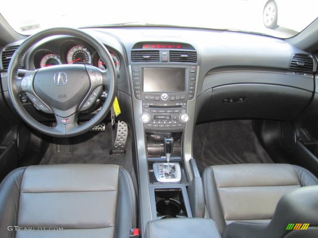 2008 Acura TL 3.5 Type-S Ebony/Silver Dashboard Photo #77742007