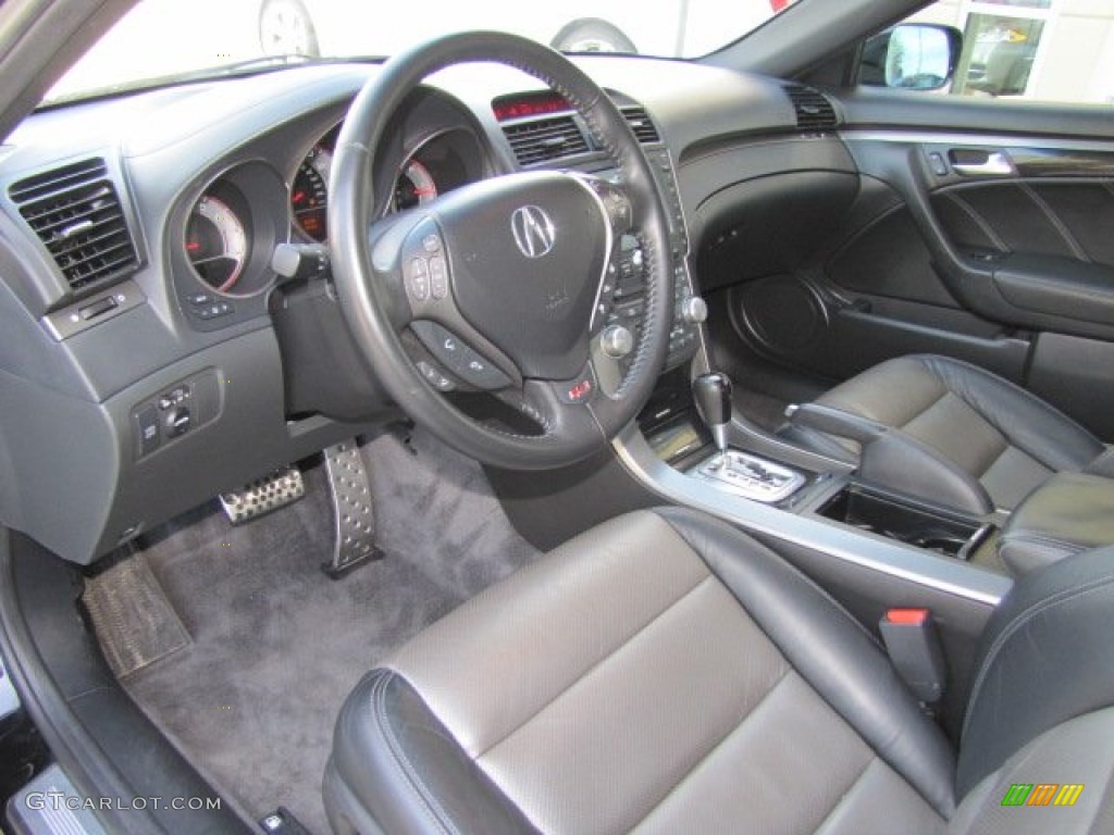 Ebony/Silver Interior 2008 Acura TL 3.5 Type-S Photo #77742192