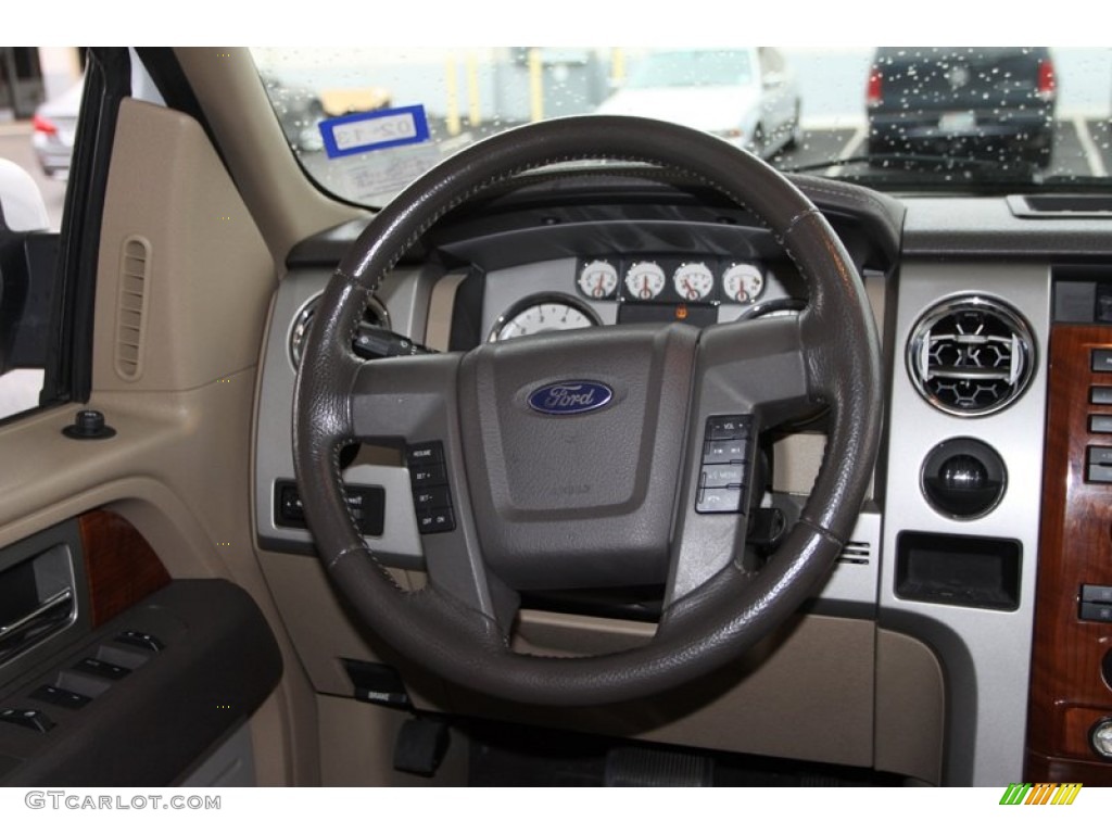 2010 F150 Lariat SuperCrew - Oxford White / Tan photo #25