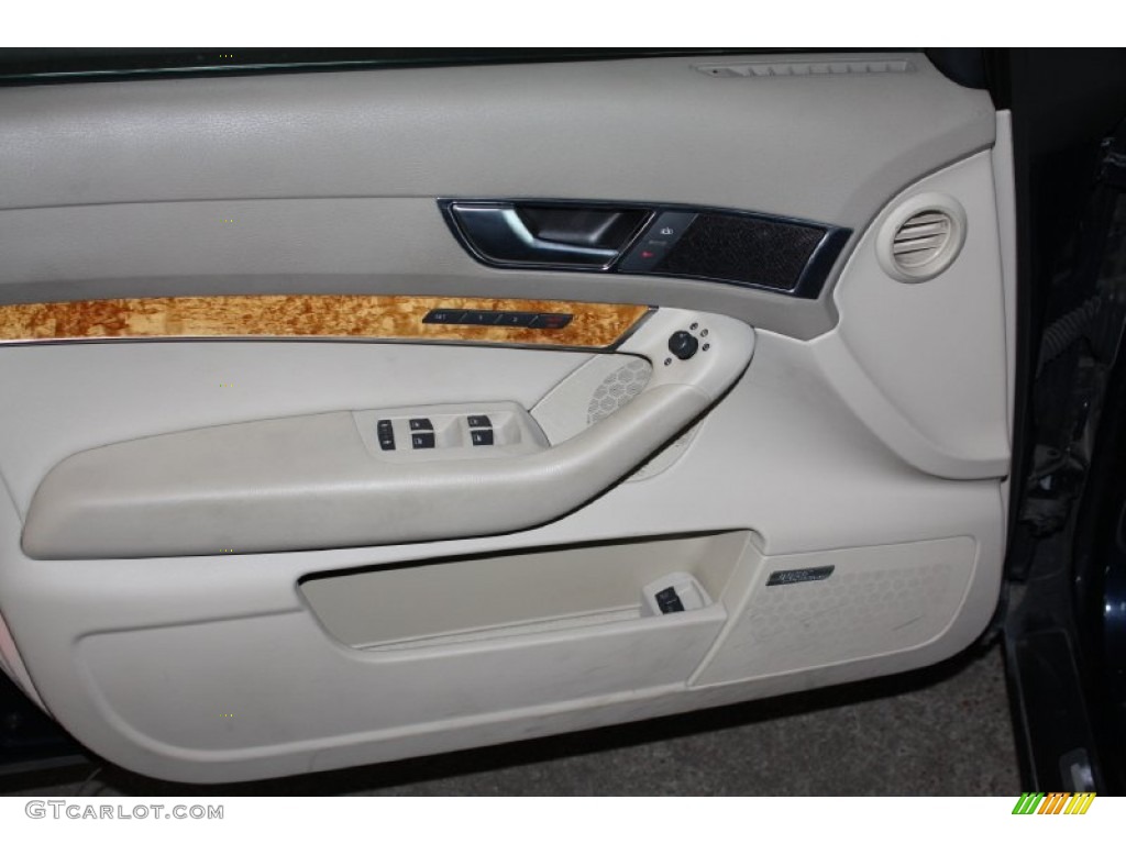 2008 Audi A6 3.2 quattro Sedan Cardamom Beige Door Panel Photo #77746821