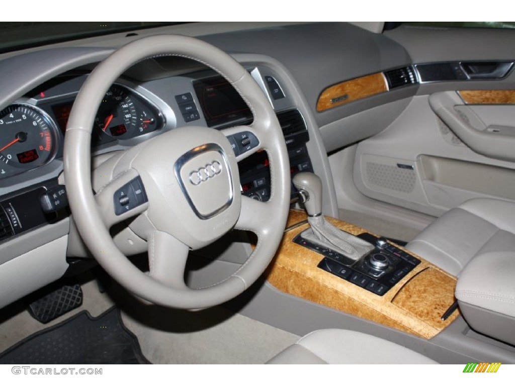 2008 Audi A6 3.2 quattro Sedan Cardamom Beige Dashboard Photo #77746845