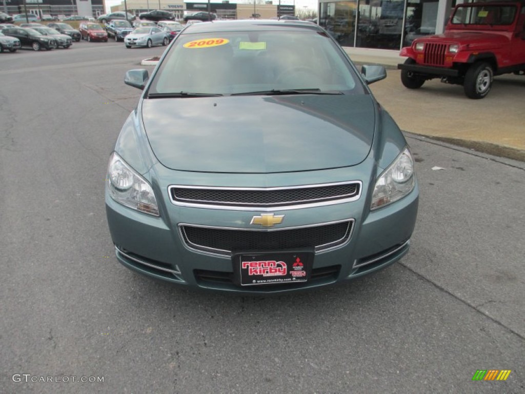 2009 Malibu LT Sedan - Silver Moss Metallic / Ebony photo #10